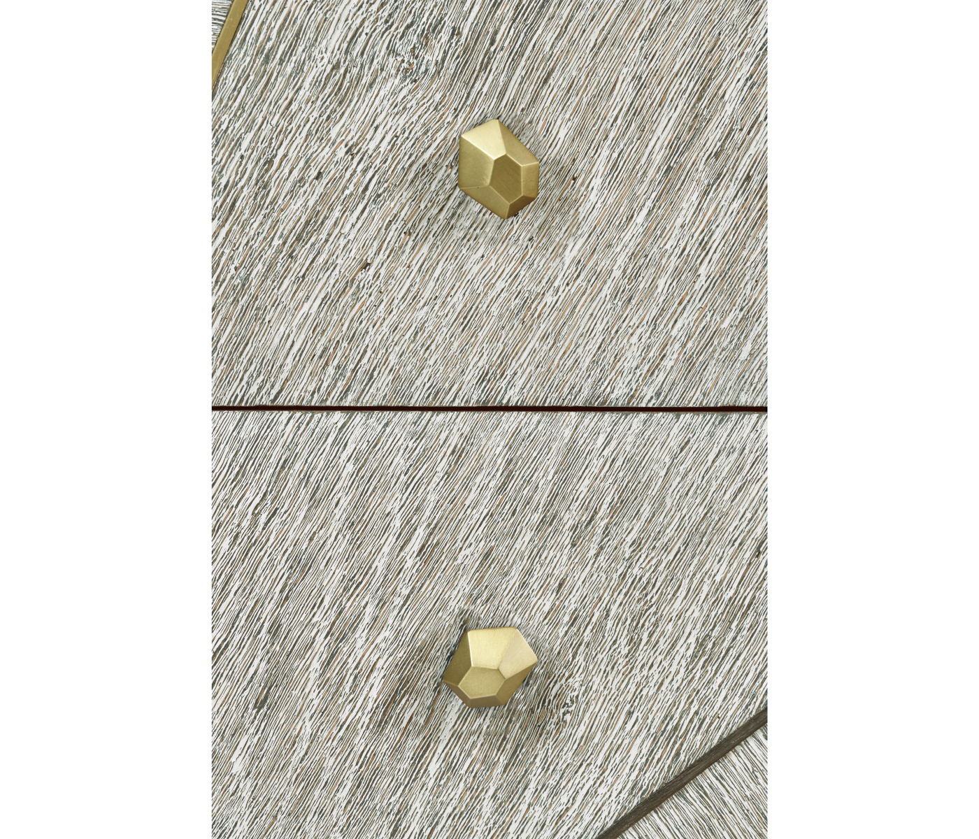 Geometric Tall Light French Oak Chest of Six Drawers