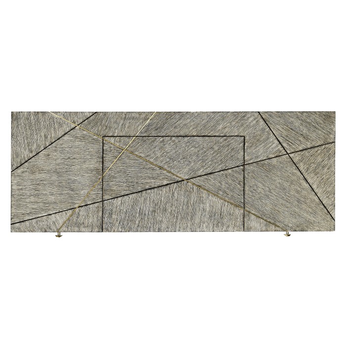 Geometric Dark French Oak Vanity