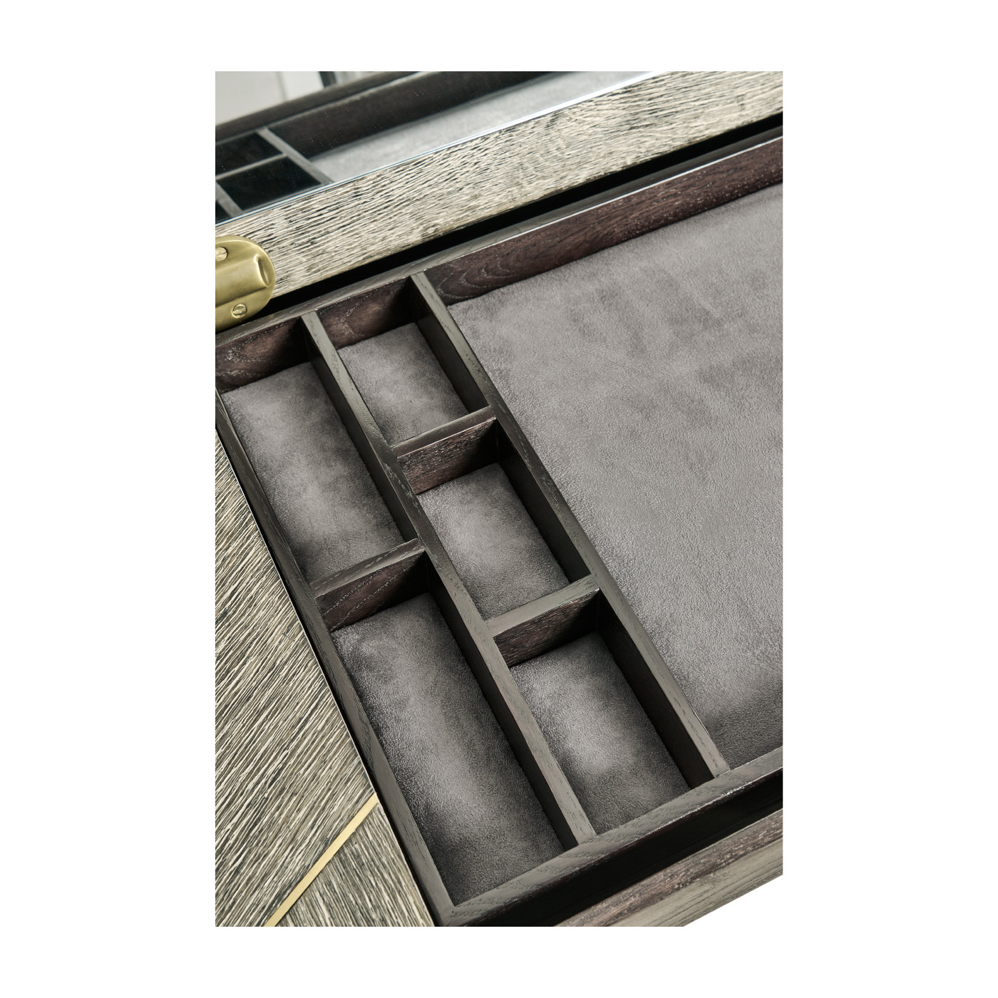 Geometric Dark French Oak Vanity