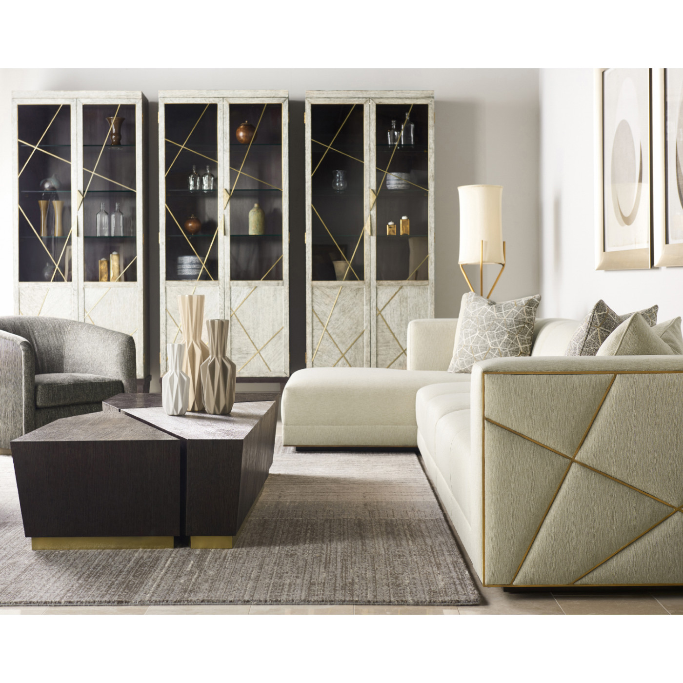 Geometric Bunching Cocktail Tables (Set of Three)