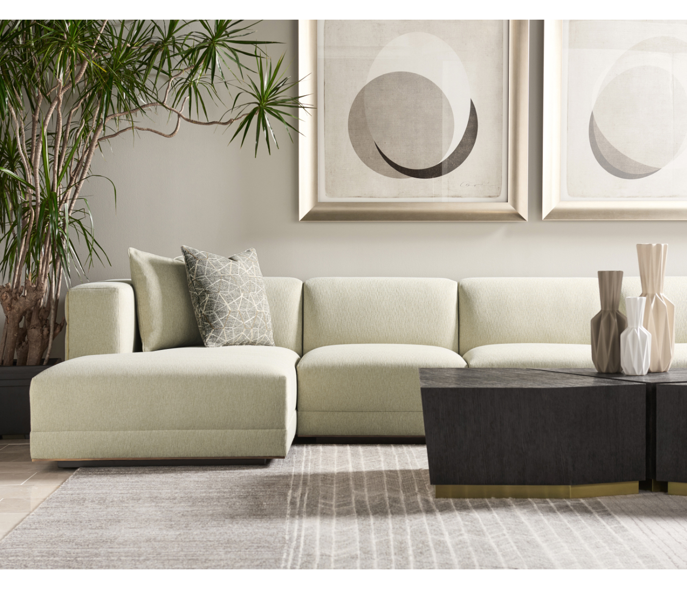 Geometric Bunching Cocktail Tables (Set of Three)