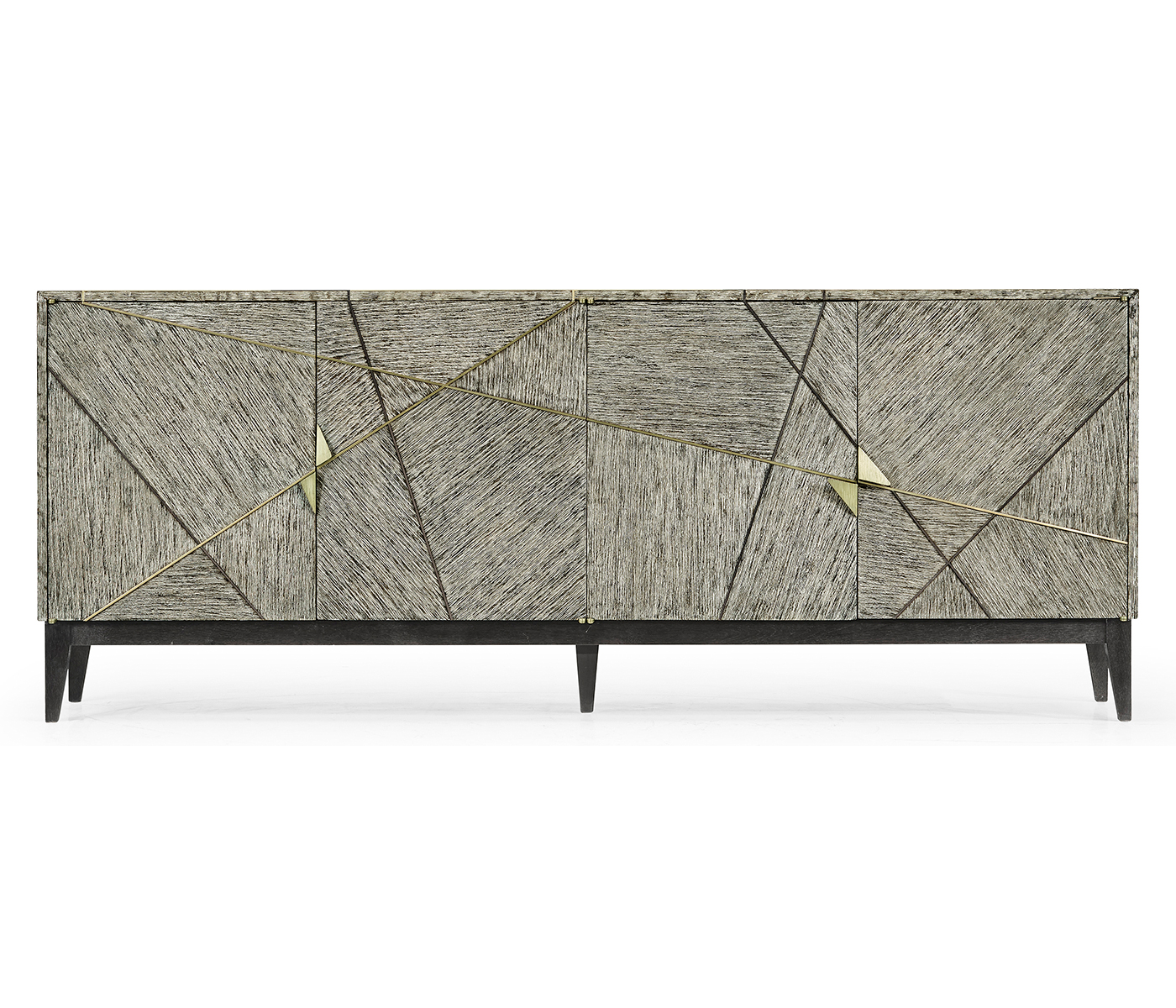 Geometric Transitional Oak Sideboard