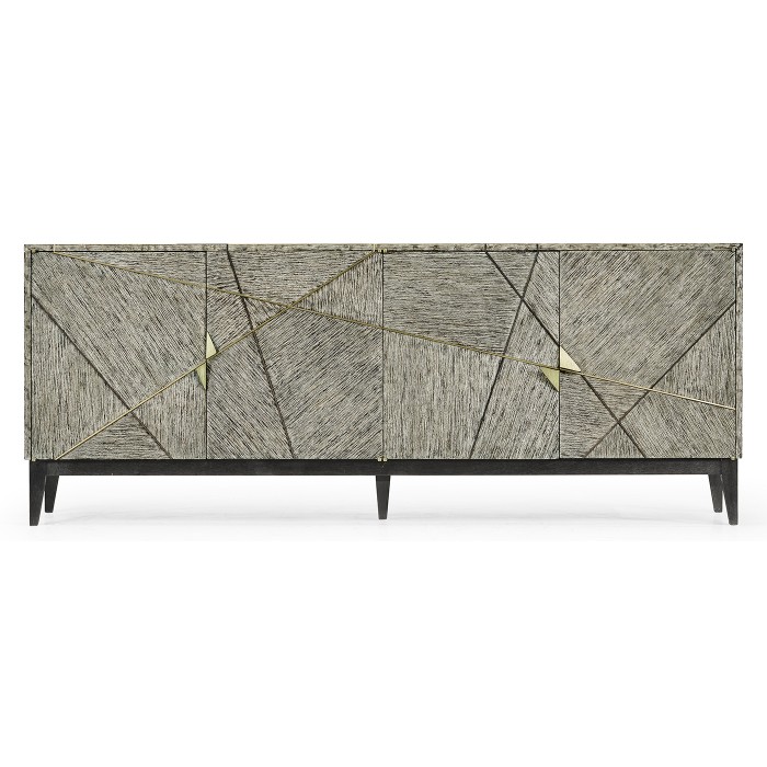 Geometric Transitional Oak Sideboard