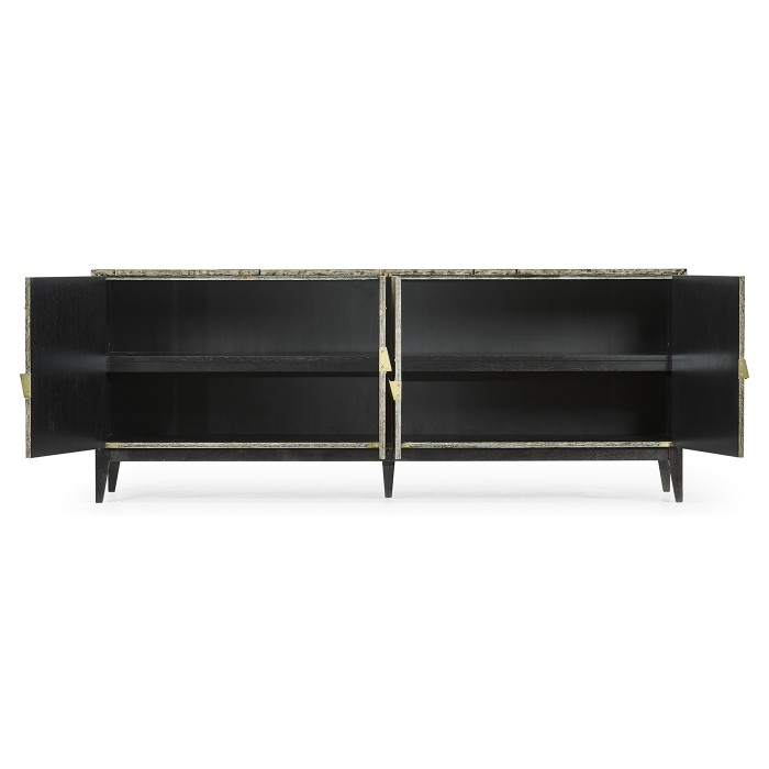Geometric Transitional Oak Sideboard