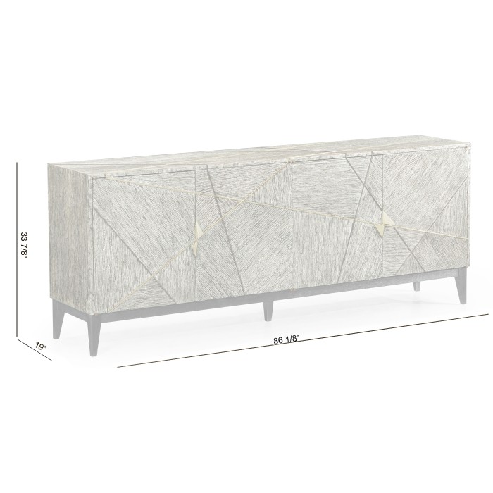 Geometric Transitional Oak Sideboard