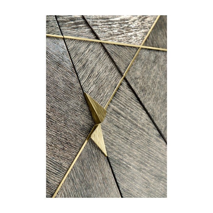 Geometric Transitional Oak Sideboard