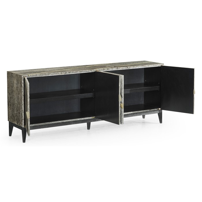 Geometric Transitional Oak Sideboard