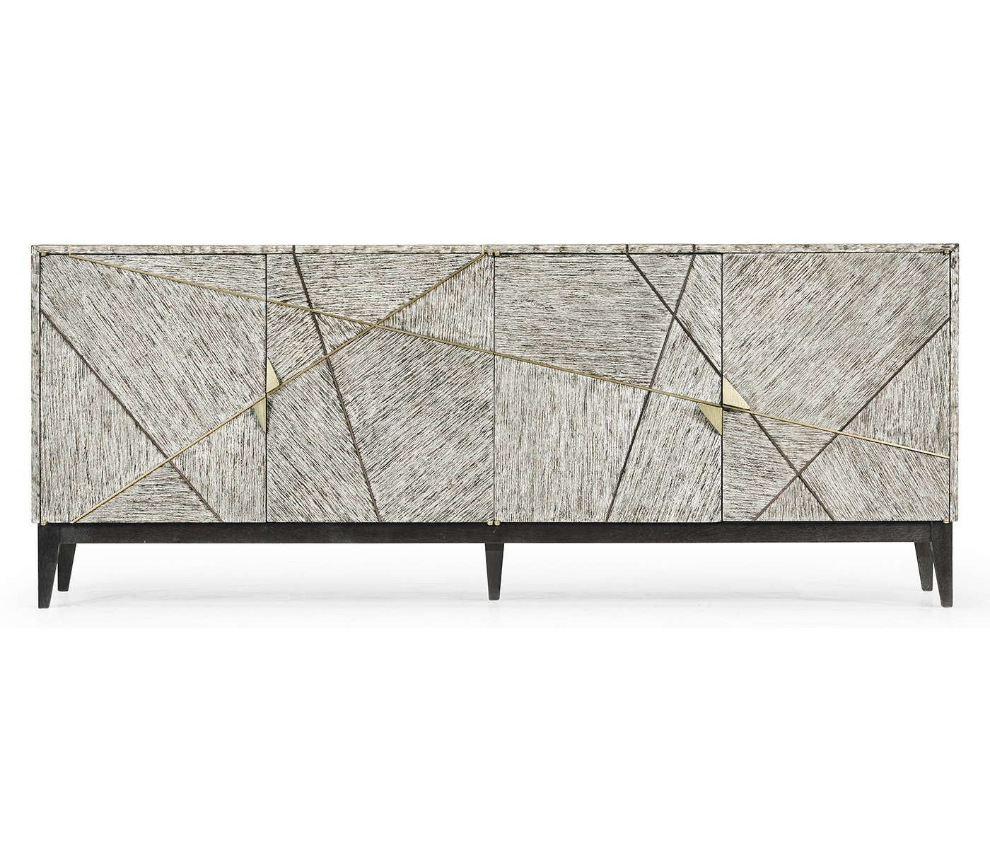 Geometric Transitional Oak Sideboard