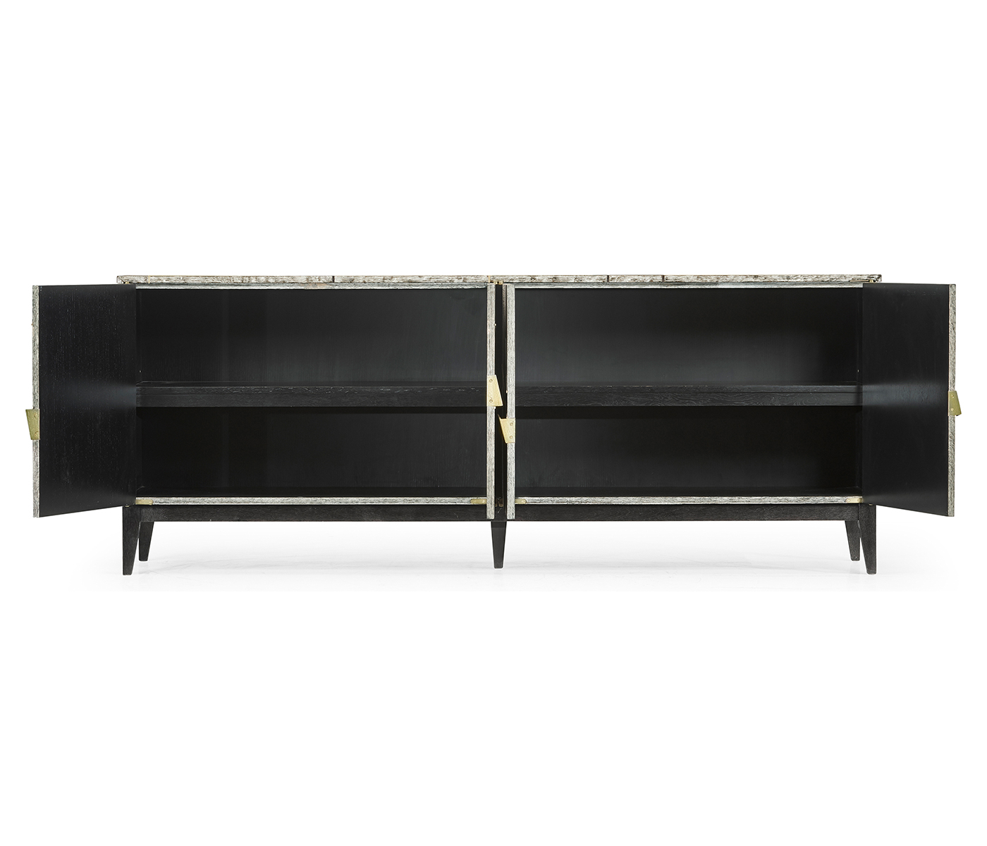 Geometric Transitional Oak Sideboard