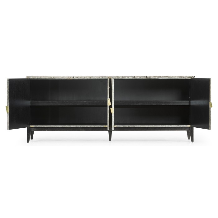 Geometric Transitional Oak Sideboard