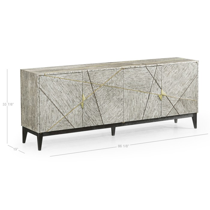 Geometric Transitional Oak Sideboard