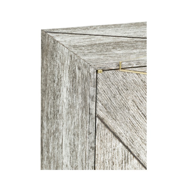 Geometric Transitional Oak Sideboard