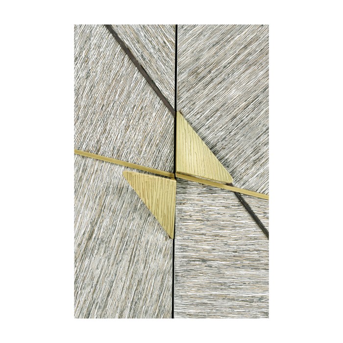 Geometric Transitional Oak Sideboard