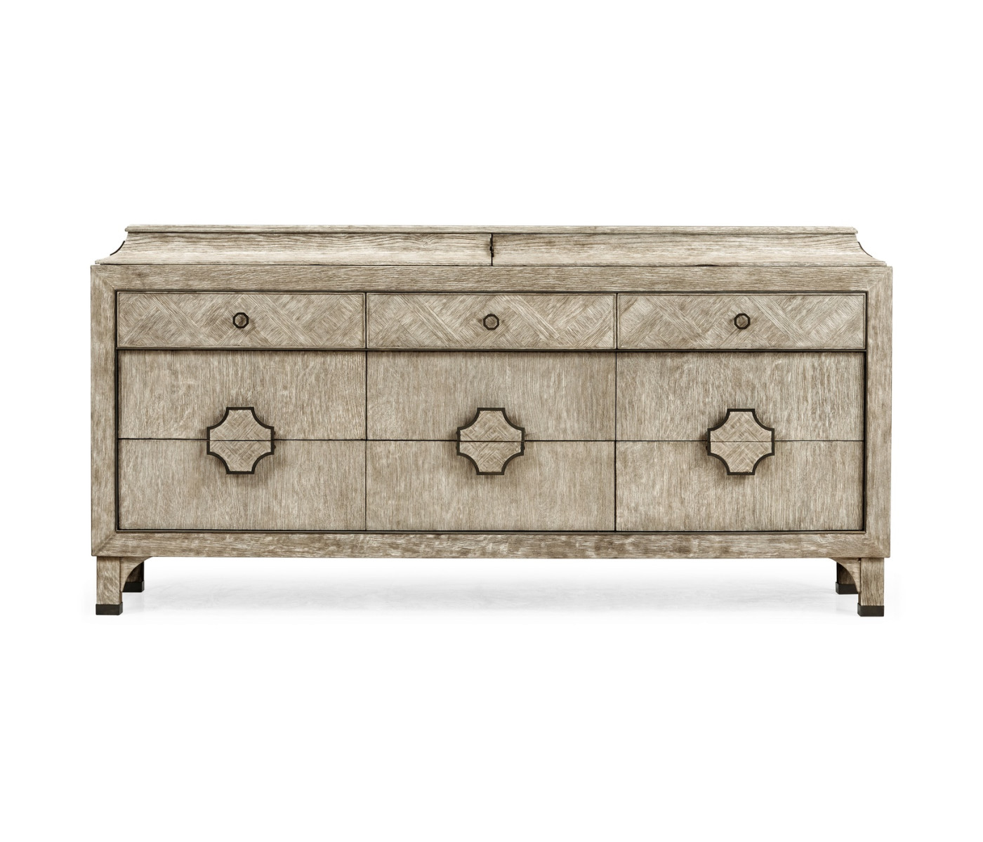 Grey Oak Buffet with Eleven Drawers