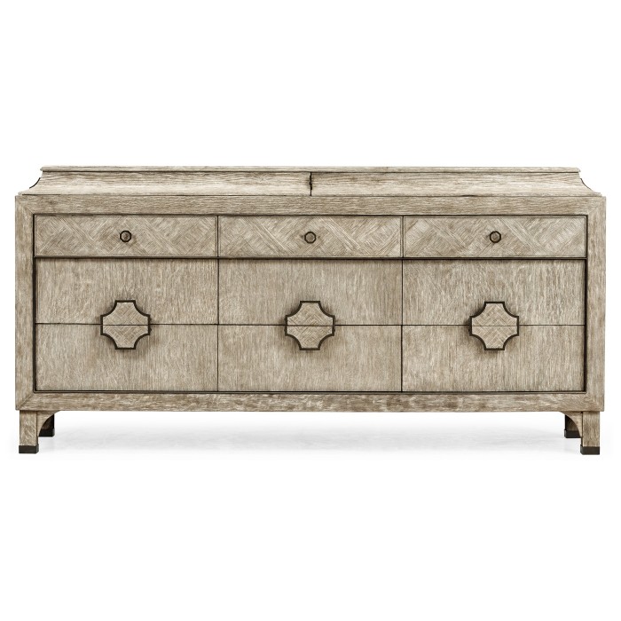 Grey Oak Buffet with Eleven Drawers