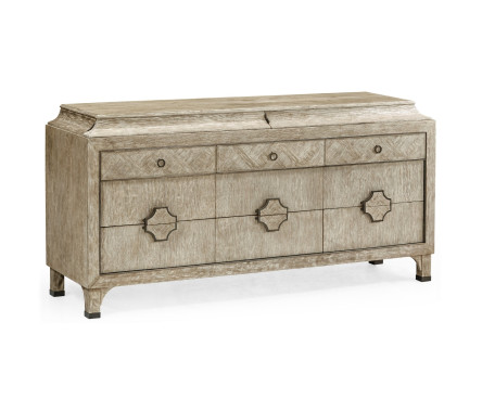 Grey Oak Buffet with Eleven Drawers