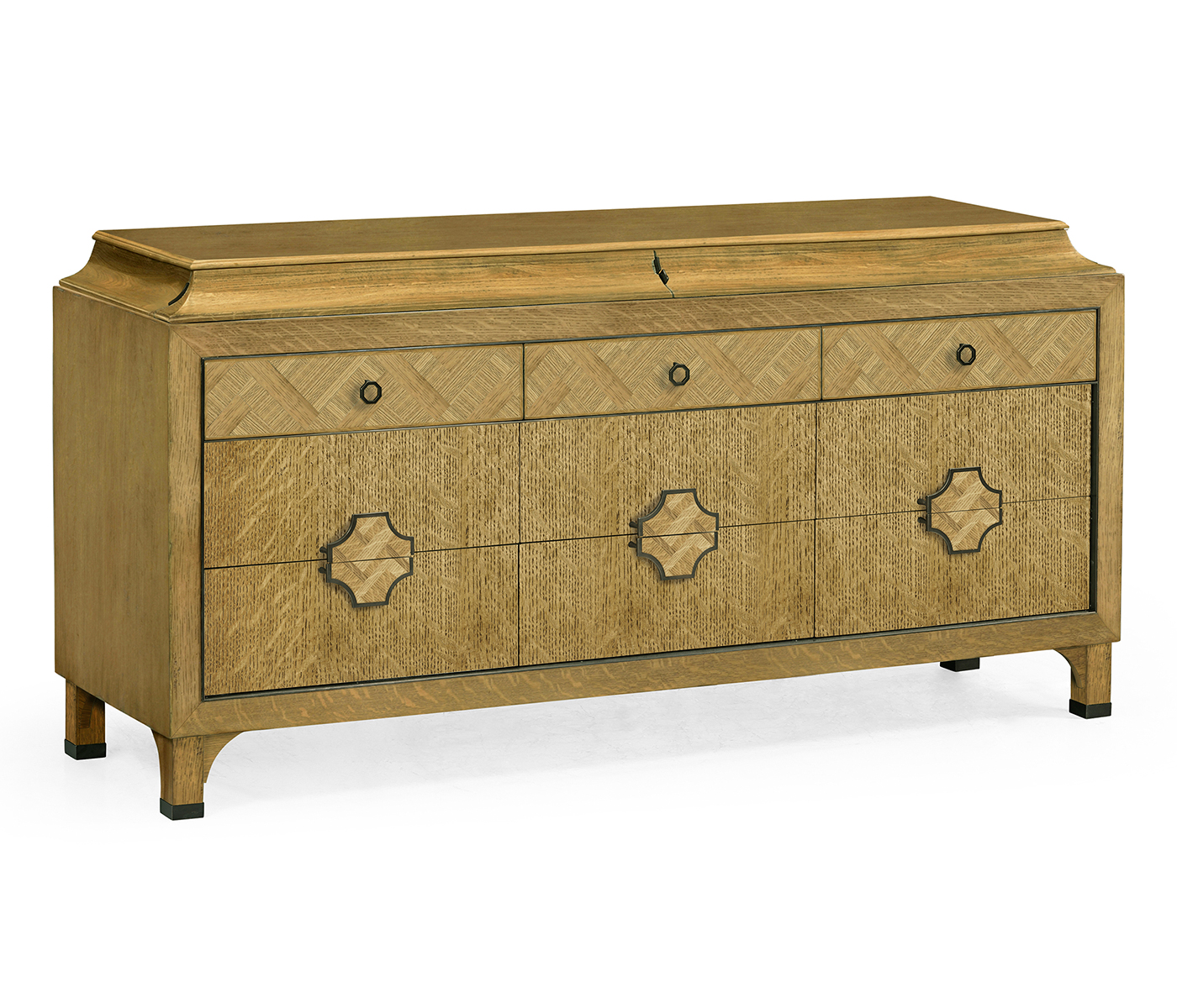 Natural Oak Buffet with Eleven Drawers