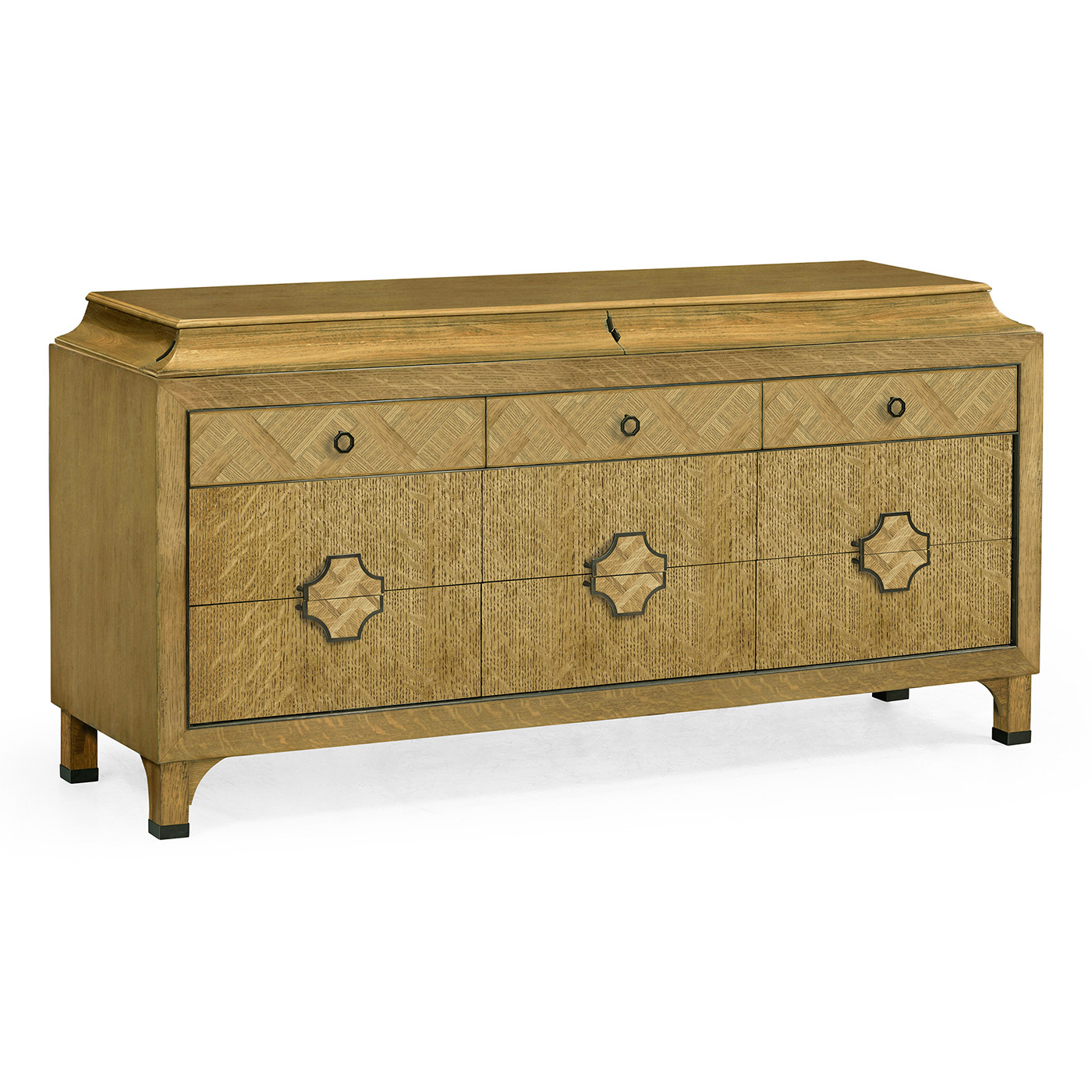 Natural Oak Buffet with Eleven Drawers