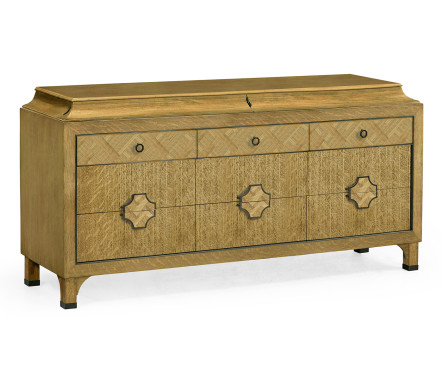 Natural Oak Buffet with Eleven Drawers
