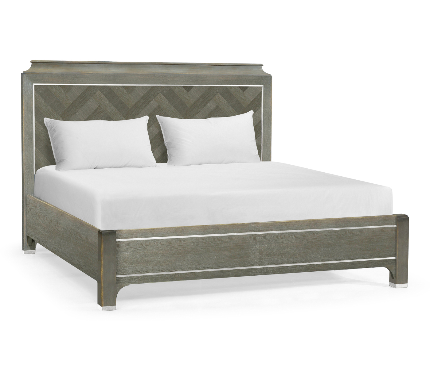 Pewter Oak UK Queen Bed