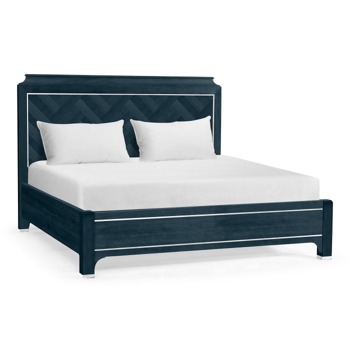 Antique Blue Oak US Queen Bed