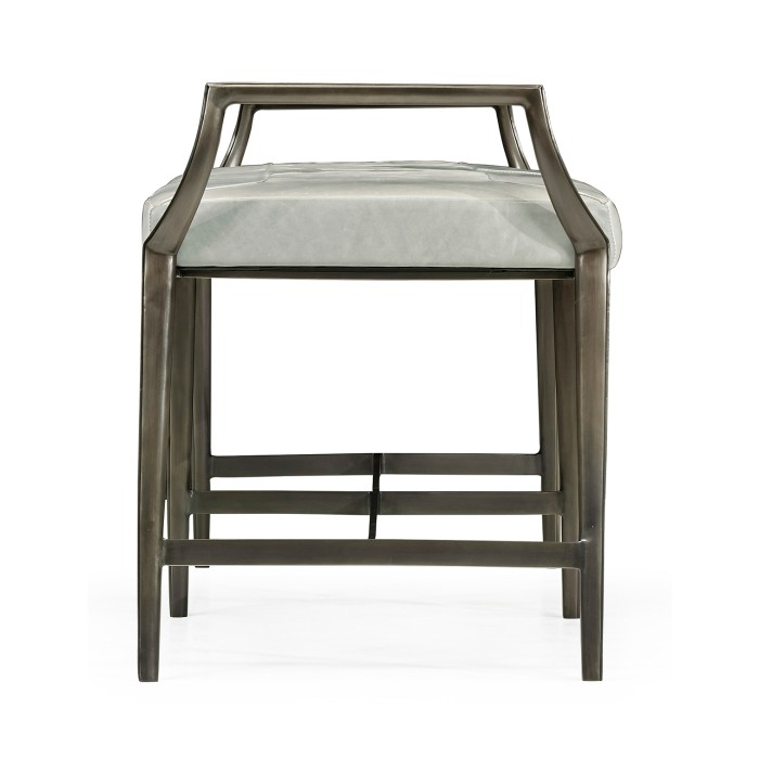 Modern Curved Bronzed Bench