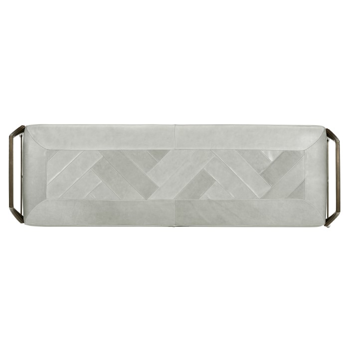 Modern Curved Bronzed Bench