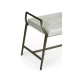 Modern Curved Bronzed Bench