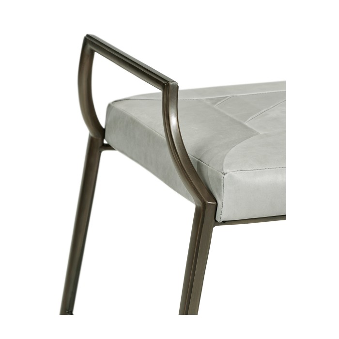 Modern Curved Bronzed Bench