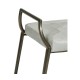 Modern Curved Bronzed Bench