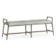 Modern Curved Bronzed Bench