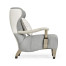 Modern Winged Grey Oak Occasional Chair