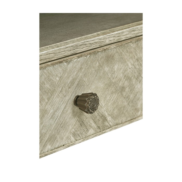 Rectangular Grey Oak Bedside Table