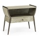 Rectangular Grey Oak Bedside Table