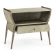 Rectangular Grey Oak Bedside Table
