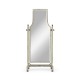 Curved Grey Oak Floor Standing Mirror that Swivels
