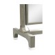 Curved Pewter Oak Floor Standing Mirror that Swivels