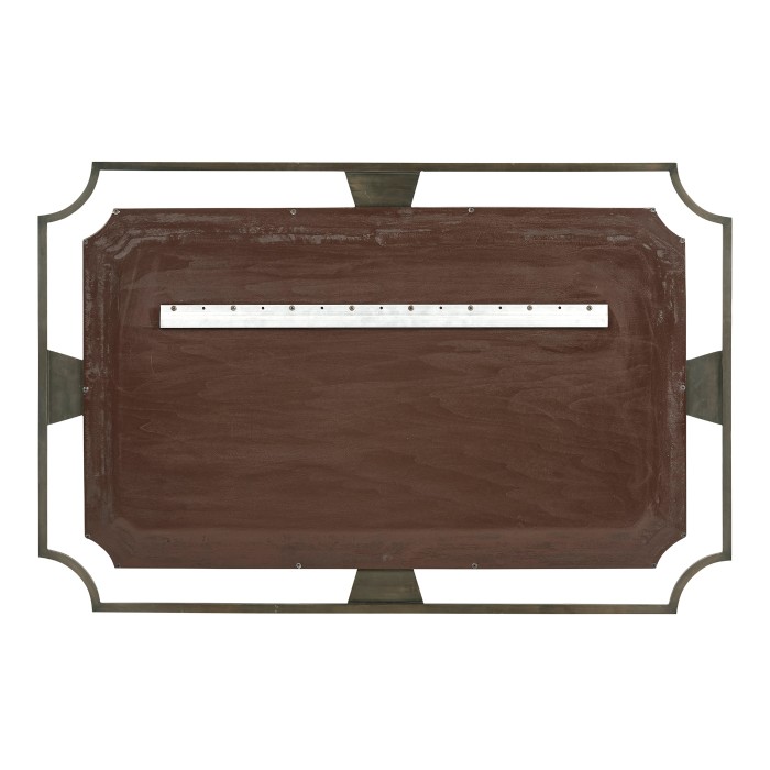 Rectangular Curved Bronzed Wall Hanging Mirror