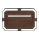 Rectangular Curved Bronzed Wall Hanging Mirror