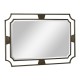 Rectangular Curved Bronzed Wall Hanging Mirror