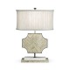 Curved Wide Cross Grey Oak Table Lamp