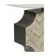 Curved Wide Cross Grey Oak Table Lamp