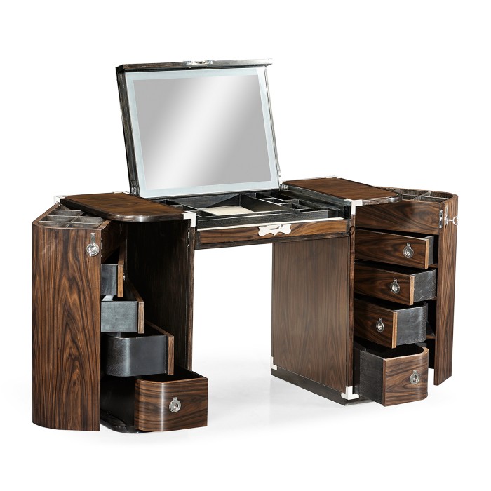 Campaign Style Dark Santos Rosewood Dressing Table