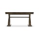 Black Eucalyptus & Silver Espresso Desk with Wood Stretcher
