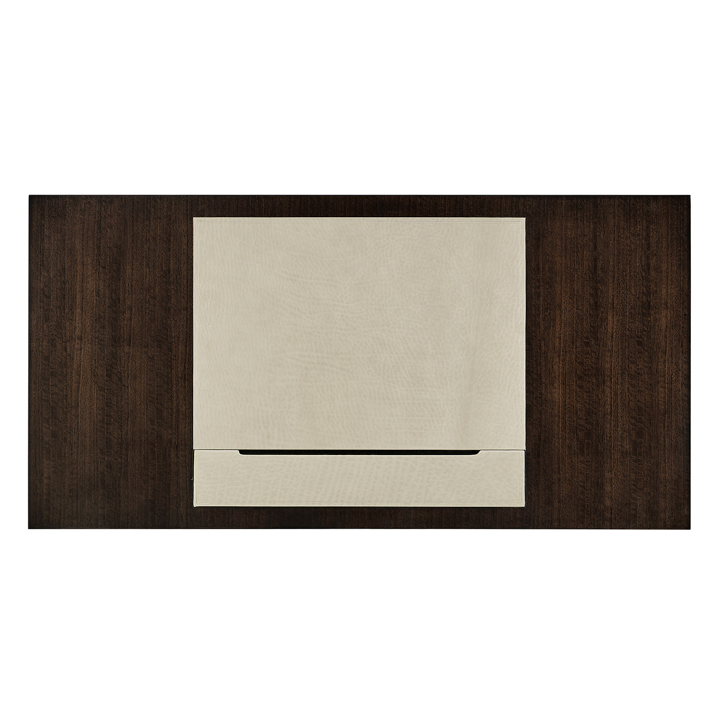 Black Eucalyptus & Silver Espresso Desk with Wood Stretcher