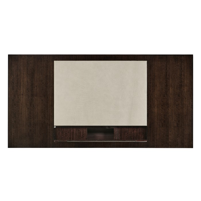 Black Eucalyptus & Silver Espresso Desk with Wood Stretcher