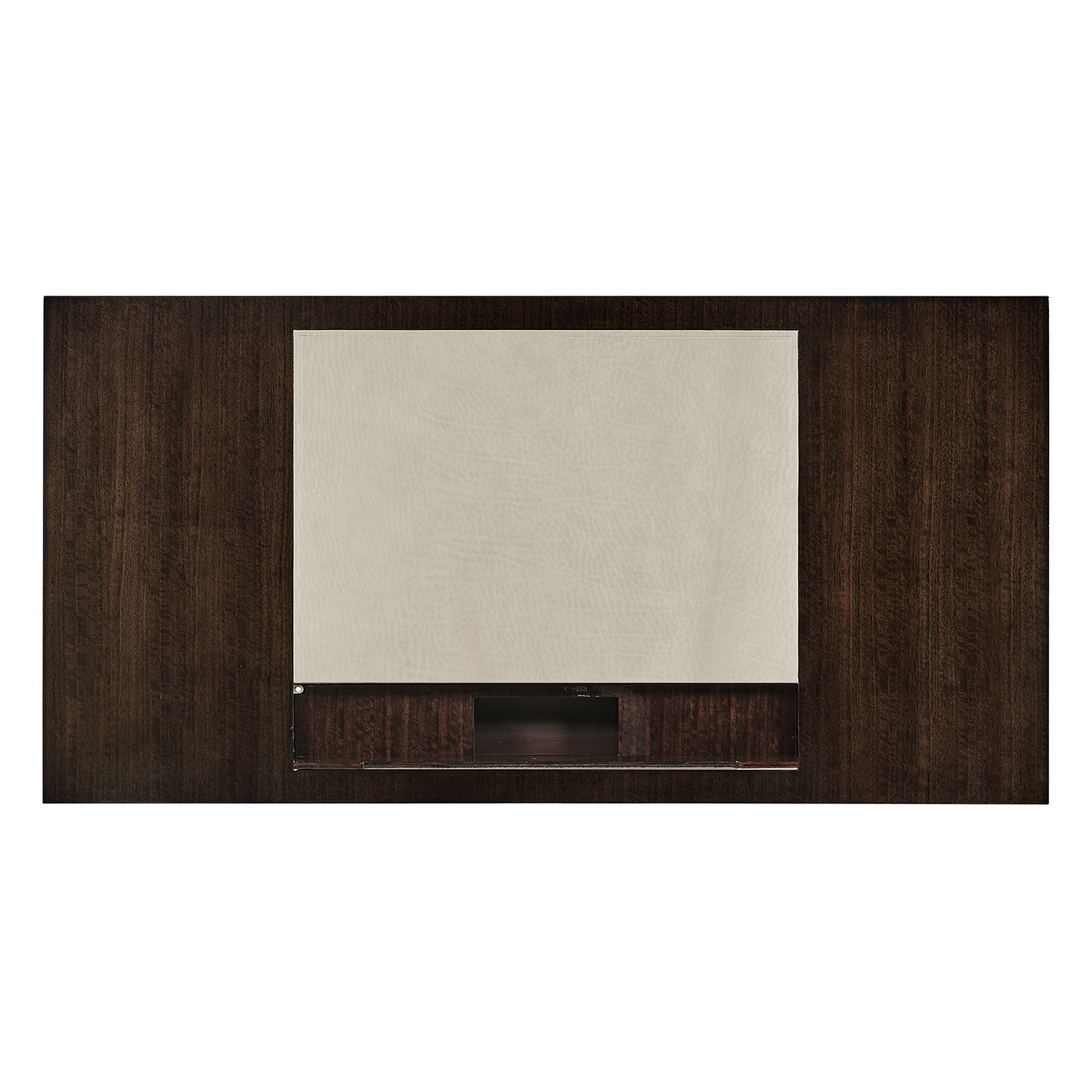 Black Eucalyptus & Silver Espresso Desk with Wood Stretcher