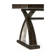 Black Eucalyptus & Silver Espresso Desk with Wood Stretcher