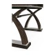 Black Eucalyptus & Silver Espresso Desk with Wood Stretcher