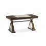Black Eucalyptus & Silver Espresso Desk with Wood Stretcher